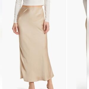 Open Edit Satin Maxi Skirt